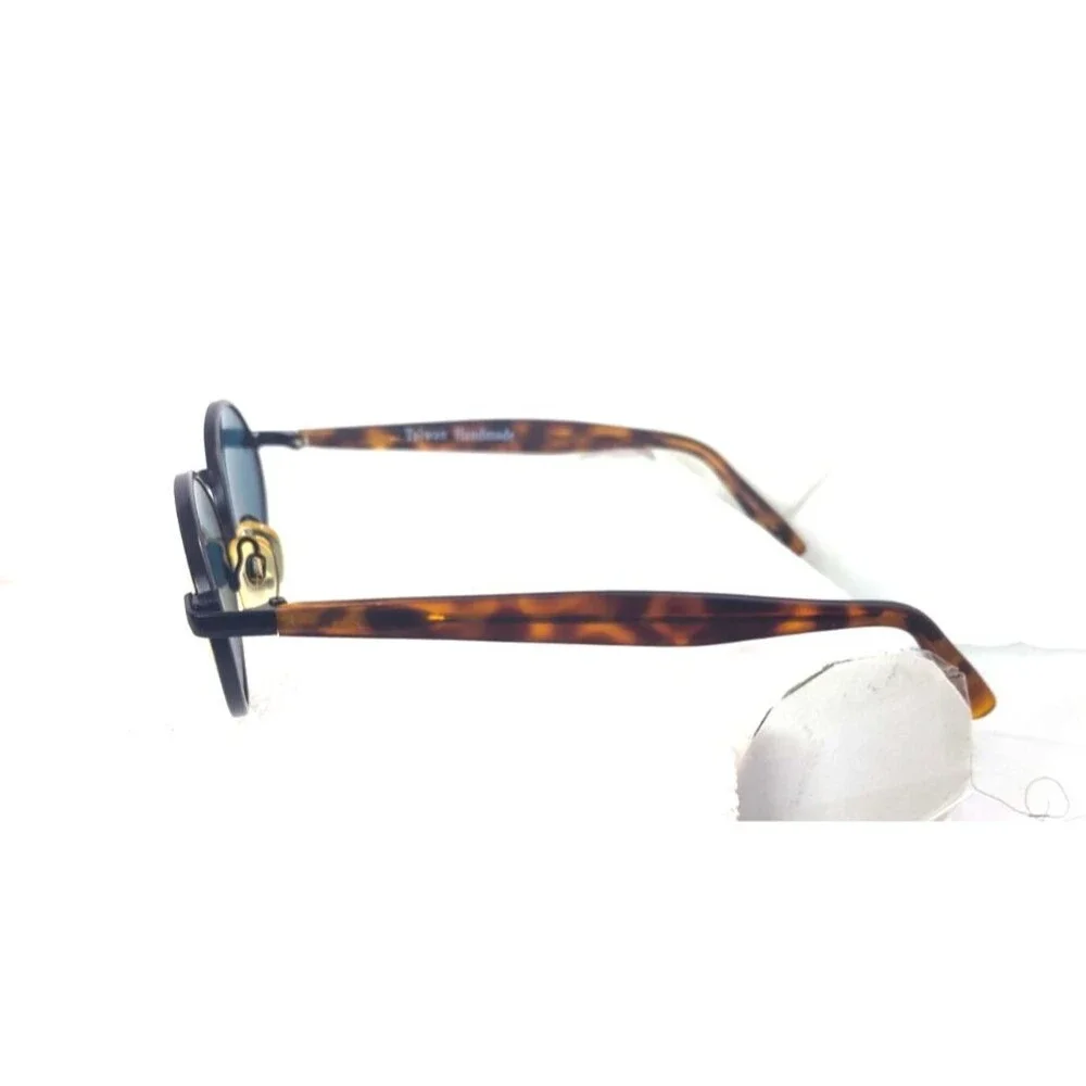 Y2K Structure Handmade Sunglasses Oval Metal John Lennon Style wCase 50-19-133mm